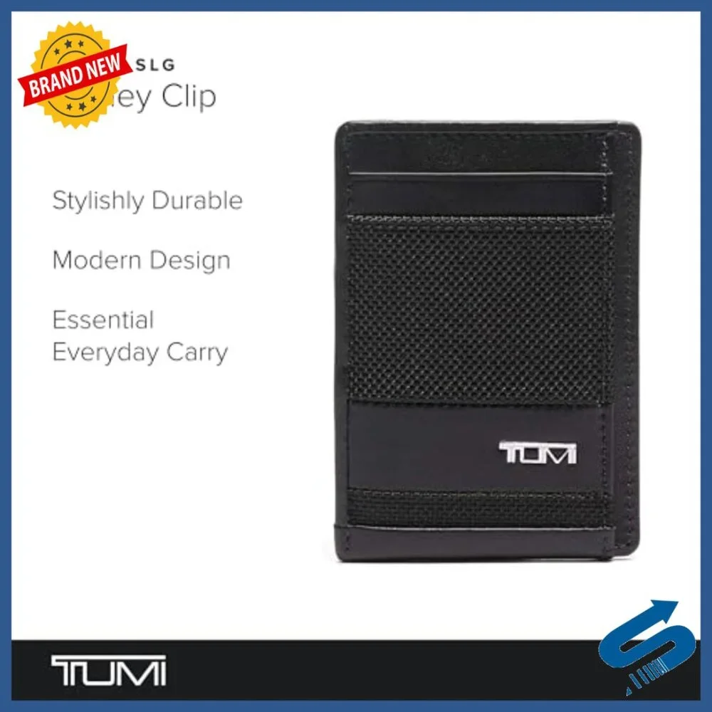 Slim Ballistic Nylon Money Clip Card Case with 3 Pockets